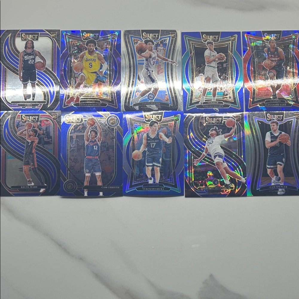 Basketball Panini Trading Card Rookies cracked ice and parallels and bases